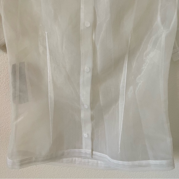 NWT MaxAzria Organza Puff Sleeves Top Size S - Picture 10 of 10